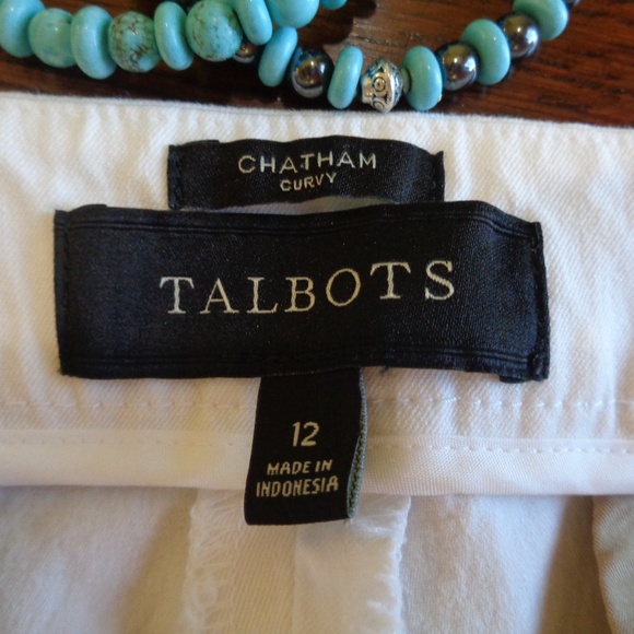 Talbots Women's Chatham Curvy Ankle Pants White 12 - Picture 5 of 12